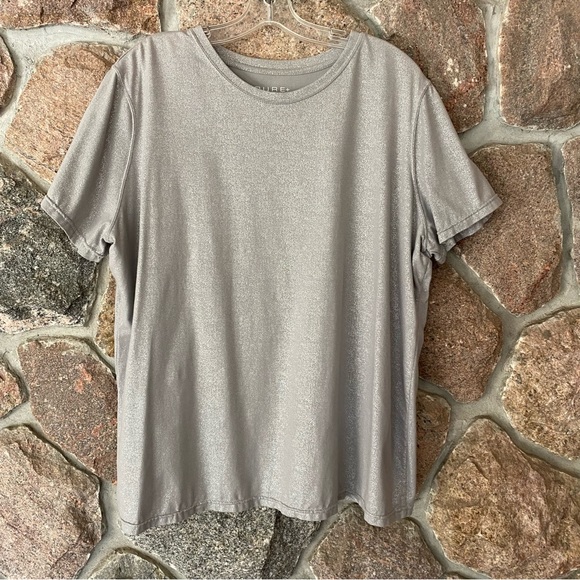 Pure Alfred Sung festive shimmery silver t shirt - Picture 3 of 6